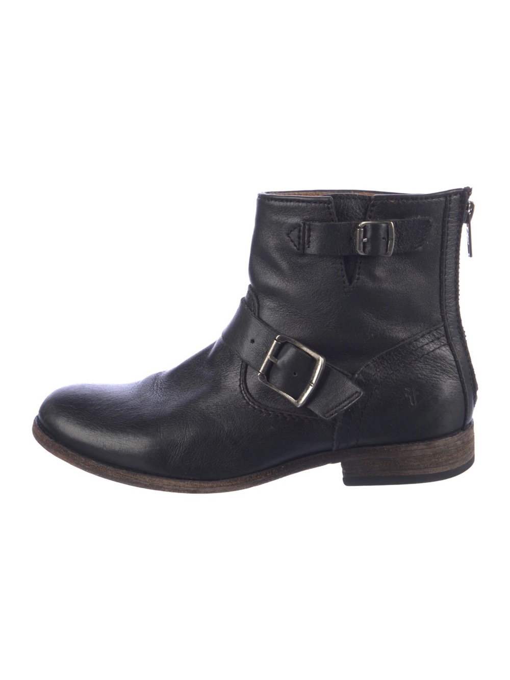 Frye Women's Tyler Engineer Boots in black leather size 8